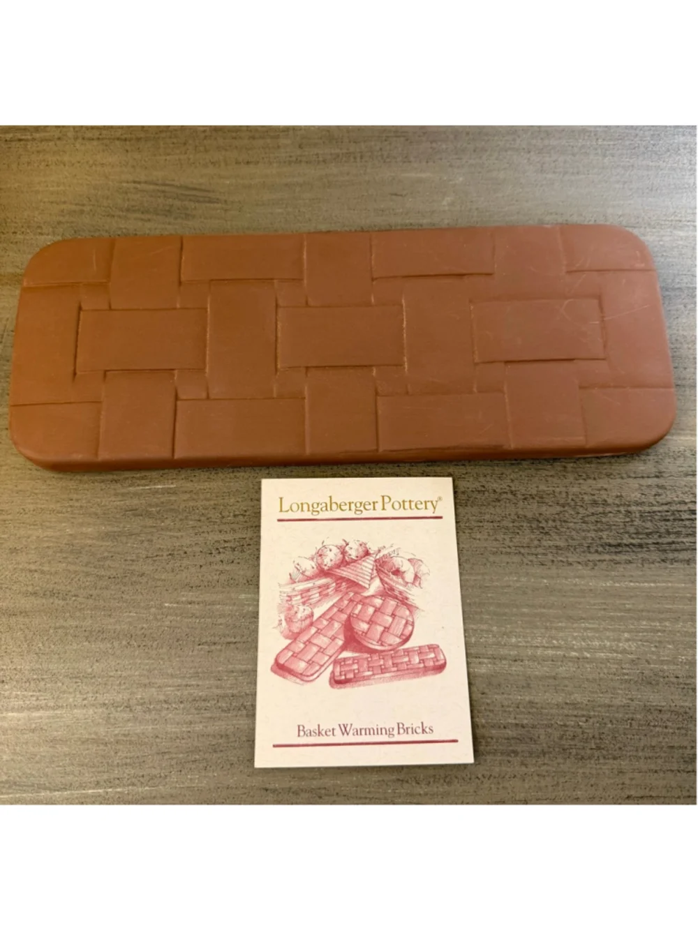 NIB Longaberger Pottery Bread Basket Brick, item number 30074